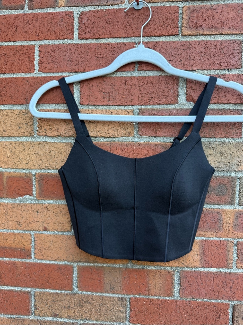 OFFLINE by Aerie Real Me Black Longline Sports Bra Tank XS